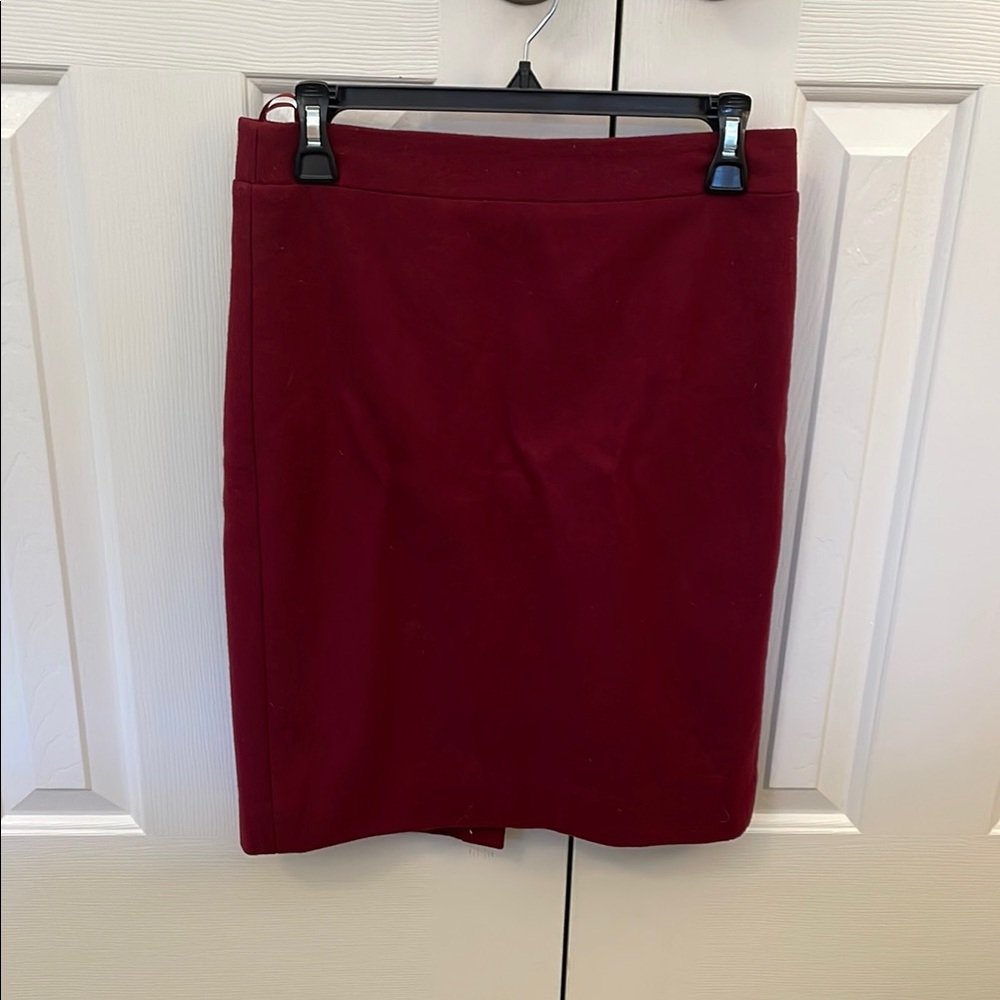 J. Crew Maroon Pencil Skirt